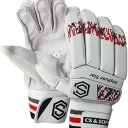 Cs & Sons Right Hander Impluse Star Batting Gloves (White)-picture-41