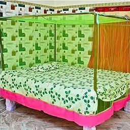 VORDVIGO Nylon Mesh Mosquito Net – 6x6 ft Double Bed | Anti-Mosquito Tent | Compact & Washable Color- Green-image-79