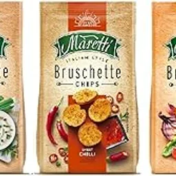 Maretti Oven Baked Bruschette Chips Variety Pack Sweet Chilli, Mediterranean Vegetables, Sour Cream & Onion, Each 70g Pack Of 3-picture-14