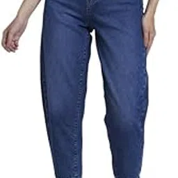 spykar Women Mid Blue Cotton Baggy Fit Crop Length Clean Look Jeans -(Clara)-picture-51
