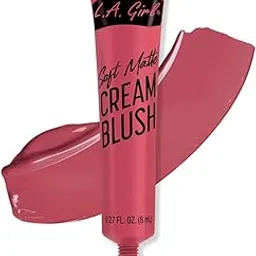 L.A. Girl Soft Matte Cream Blush - Kiss Up, Long-Lasting, Weightless Liquid Blush, Added Jojoba Seed Oil & Vitamin E, 8g-picture-27