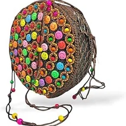 Coconut Shell Beaded Handmade Sling Bag For Women, Multicolour-picture-40