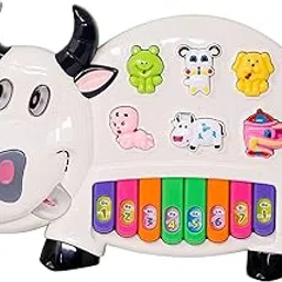 Dream Choice Cow Piano Musical Piano with 3 Modes, Flashing Lights & Wonderful Animal Sound Music-picture-54