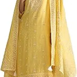 soch Womens Chanderi Floral Print Suit Set image 1