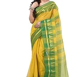 db desh bidesh Women Cotton Sarees Handloom Cotton Sarees Tant Sarees For Women Pure Cotton Handloom Zari Temple Design Tant Saree Handloom Saree Pure Cotton Tant Saree image 1