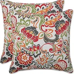Pillow Perfect Outdoor/Indoor Zoe Citrus Throw Cushions Pillows, 18.5" x 18.5", Green, 2 Pack-picture-18