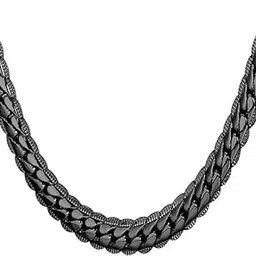 amaal chain for men combo necklace for men Black chains for men neck chain for men chain for boys mens chain Stainless steel stylish long chains Locket Pendant Birthday gift golden chain fashion A437-picture-47