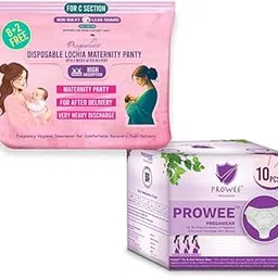 prowee PROWEE|Pregawear Maternity Panty(10) & Regular Disposable Panty(10) Combo, 360˚ Coverage Underwear for New Mothers | Soft, 100% Leak Proof Panties for Heavy Lochia & Light Daily Discharge (XS)-picture-38