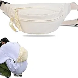 zytiqt Fanny Bag for Women, Waist Bag for Women & Men, Crossbody Bag with Adjustable Strap, Stylish Waist Pack for Travel, Gym & Outdoor Activities, White-picture-55