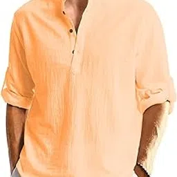 edinwolf Men Pure Cotton Slim Fit Full Sleeve Short Kurta | Super Soft Stylish Kurta for Any Occasions (KRTBTN24)-picture-14