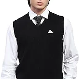 monte carlo Mens Self Design V Neck Sleeveless Sweater (1243118SL)-picture-19