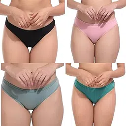 mk stylish Women Hipsters Panties 100% Super Soft Cotton Hipster Ladies Plain Bright Panty/Innerwear Soft Panties Underwear Combo Pack 4-picture-34