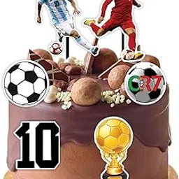 Joyful Football Theme, Cake Topper | 6 Pcs Set | Cupcake Toppers for Boys and Girls, Bday Decorations Items/Cake Accessories, Cards, Tags | Cake Not Included-picture-15
