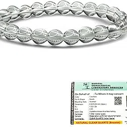 astromudra Sphatik Crystal Clear Quartz Bracelet – Natural Transparent Healing Stone Beads – Elegant & Timeless Design – Unisex Bracelet for Men and Women-picture-27