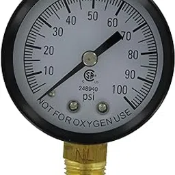 Simmons Manufacturing 1305 100 PSI Low Lead Pressure Gauge, 1/4"-picture-41