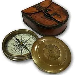 Antique Brass Compass Robert Frost Poem Engraved Compass Gift for Graduation Pocket Complete 2 inch-image-40