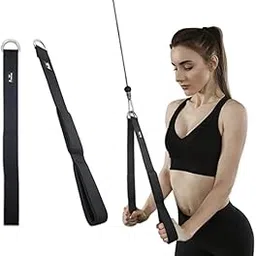 Tricep Rope Cable Attachments, Pull Down Rope Single Grip, Multi Workout Rope for Cable Machine, 2 Loops Handles(21.5'' & 17'' Lengths), Home Workout, Tricep Pull Down, Biceps Curl, Pilates-picture-37