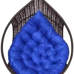 Hammock Iron Cast Iron Large Chair Without Stand for Home, Hanging for Indoor, Outdoor, Home, Patio, Yard, Balcony, Garden (Brown, Blue)-image-0