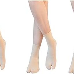 infispace Women & Girl's Ultra-Thin Transparent Nylon Ankle Length Summer Socks (3 pairs, Beige)-picture-41