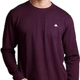 parcel yard Mens Long Sleeve T Shirts Crew Neck Casual Basic Tee Shirt Lightweight Pullover T-Shirts Pure Cotton Full Sleeve T-Shirt-picture-51