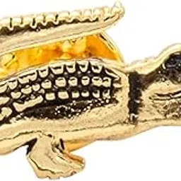 shining jewel - by shivansh Shining Jewel Gold Plated Elegant Brooch/Lapel Pin For Men - Crocodile Elegator Design (SJ_9102_G)-picture-18