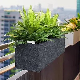 YUCCABE ITALIA Foxb Rltr 24 Inch Pots For Plants Highly Durable Polymers Lightweight Indoor Outdoor Plant Pots, Flower Pot Gamla Tree Planter Container Planters For Living Room, Balcony, Garden,Grey-image-7
