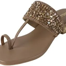 metro Women's Embellished Toe Ring Sandals-picture-55