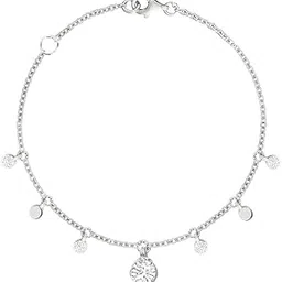 minutiae Round Shape Hanging Anklet With Solitaire Crystal Diamonds Painjan Payal Leg Chain Foot Jewellery For Women and Girls-picture-18