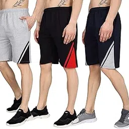 a to z creation Men Cotton Shorts for Gyming/Jogging/Running/Exercise/Cycling/Casual wear (Pack of 3)-picture-44
