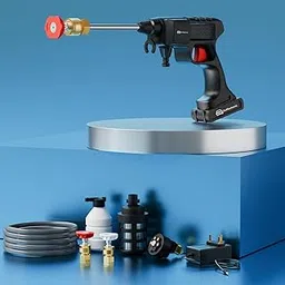 Car Washer High Pressure Gun Rechargeable with 2 Batteries | 1 Year Warranty | Pressure Washer for Car | Car Washing Pump | Water Pressure Gun for Car Wash | Gardening, Cleaning-picture-35