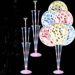 Wanna Party 6Pcs Balloon Stand wth LED Light for Decoration, Balloon Sticks with Base for Table Centerpiece decorations for Birthday Baby Shower Graduation Party Decorations-image-65