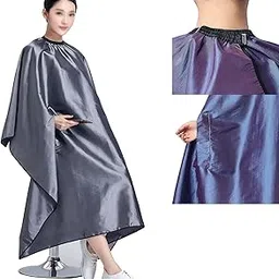Barber Cape with Hand Holes Waterproof Hair Cutting Cape for Women Haircut Cape with Adjustable Metal Clip Hairdresser Salon Cape for Adults Unisex 55x63 Gray-image-58