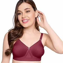 trylo Women's Cotton T-Shirt Bra Women's Non-Wired Bra (Alpa_Marun_36E)-picture-48