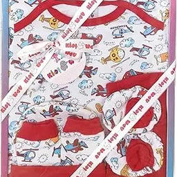 EIO® Baby Gifts Set for New Born Unisex Clothing Gift Hamper 6Pcs (RED)-picture-35