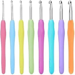 Crochet Kit with Soft Grip Handles – Full Crochet Hook Set for Beginners & Yarn Lovers – Ergonomic Crochet Tools for DIY Craft & Gifting (8 Pcs Multicolor)-picture-28