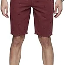 the indian garage co Men Slim Fit Solid Mid-Rise Chino Shorts-picture-42