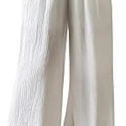 k n k creation Women's Relax Fit Straight Leg Tie Waist Pants-picture-16