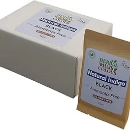 Herbal Hair Colour Natural Indigo Black | Ammonia Free | 100% Natural Herbal Hair Colour for All Hair Types | Pack of 6 (20g Each)-image-44