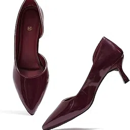 FROH FEET Women’s Pointed Toe Kitten Heel Pumps Elegant Slip-On Dress Shoes for Wedding Party & Office-image-49