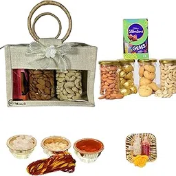 NUTRI MIRACLE Bhaidooj Gift Box with Dry Fruits, Chocolates & Tilak for Diwali Celebrations-picture-34