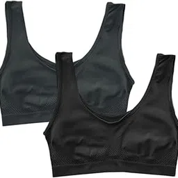 dressably Pack of 2 Seamless Air Bra: Stretchable, Non-Padded, Non-Wired Sports Bra for Women…-picture-23