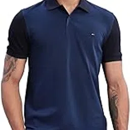 tommy hilfiger Mens Blue Solid Polo Shirt-picture-11