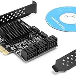 8-Port SATA 3.0 Interface Expansion Card PCI-E to SATA 3.0 Controller Card Expansion Board Fit for 7/8/XP/10 Fit for Ubuntu, Compatible with SATA6G, 3G and 1.5G Hard-picture-58