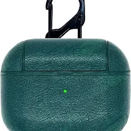 GadgetBite Leather Shock-Absorbing Protective Case Skin with Keychain Compatible with Apple AirPods 3rd Generation/Airpod 3 (Green)-picture-15