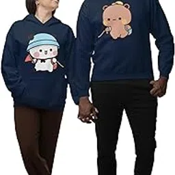 the tee shop Matching Pullover Couple Hoodies for Wedding Honeymoon Soul Mate GF & BF Husband & Wife- Pack of 2-picture-50