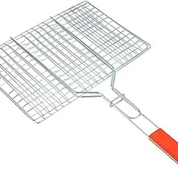 Eco Shopee Foldable Portable Chromium Barbecue Grill 179-6 (Multicolour) Alloy Steel 34x1.5x52.5 cm-picture-23