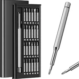 Precision Screwdriver Set, 24 Piece, Black and Silver image 1