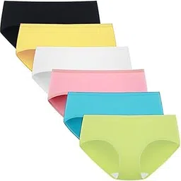 diving deep Cotton Underwear for Girls, Soft Brief for Women Hipster Panties for Women, Ladies Underpants, Regular and Plus Size, Pack 6-picture-34