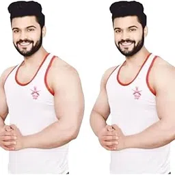 Indian Army Men's Cotton Round Neck Sleeveless Vest – Pack of 2 White & White | Casual & Gym Wear-picture-31