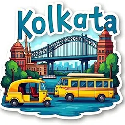 Kolkata City Theme Souvenir Wooden Fridge Magnet for Refrigerator - Kolkata Fridge Magnet for Kitchen & Home Decor | Perfect Souvenir Gift | Size 3x3 Inches | Pack of 1-image-8